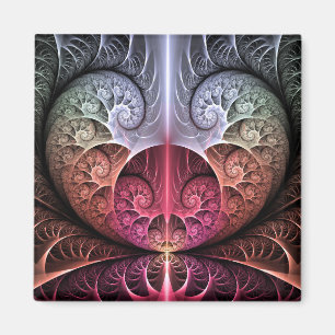 Heartbeat, Abstract Surreal Fantasy Fractal Art Magnet
