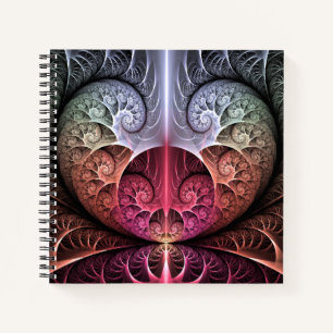Heartbeat, Abstract Surreal Fantasy Fractal Art Notebook