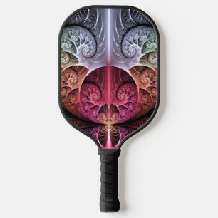 Heartbeat, Abstract Surreal Fantasy Fractal Art Pickleball Paddle