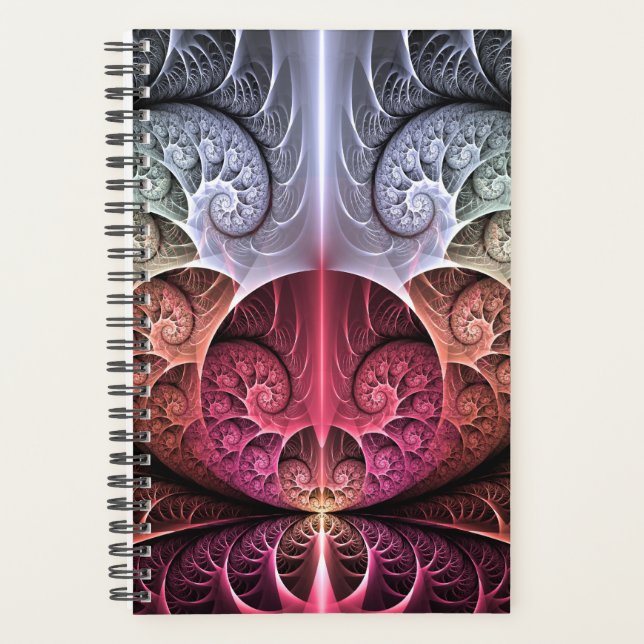 Heartbeat, Abstract Surreal Fantasy Fractal Art Planner (Front)