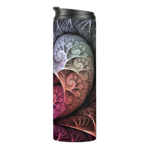 Heartbeat, Abstract Surreal Fantasy Fractal Art Thermal Tumbler
