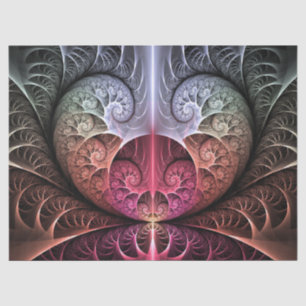 Heartbeat, Abstract Surreal Fantasy Fractal Art Tissue Paper