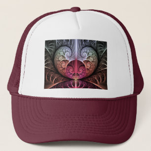 Heartbeat, Abstract Surreal Fantasy Fractal Art Trucker Hat
