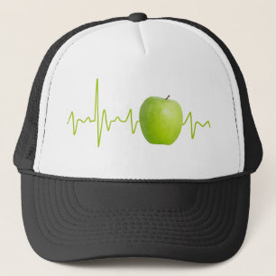 Heartbeat apple gift for the healthy people trucker hat