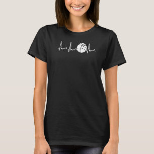 Heartbeat Basketball Coach Sports Baller Player T-Shirt