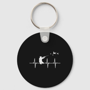 Heartbeat Bird Shooting Hunting Duck Goose Hunter Keychain