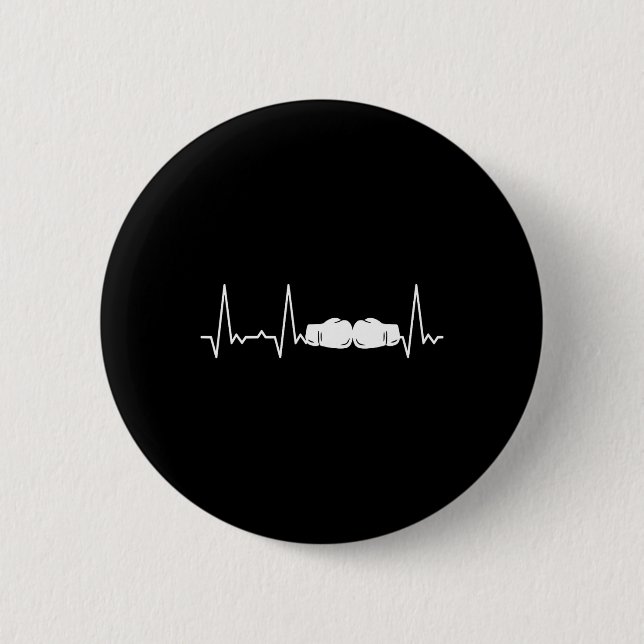 Heartbeat Boxing  2 Inch Round Button (Front)