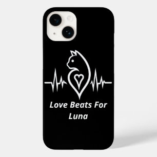 Heartbeat Cat - Personalized Pet Love  Case-Mate iPhone 14 Case