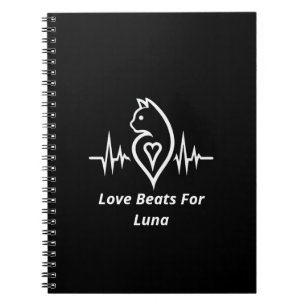 Heartbeat Cat - Personalized Pet Love Notebook