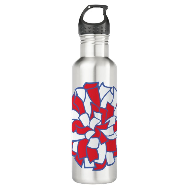 Heartbeat Cheer Pom-Pom Graphic 710 Ml Water Bottle (Front)