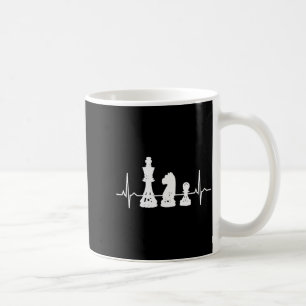 Heartbeat Chess - King Knight Pawn Chessmen Gifts Coffee Mug