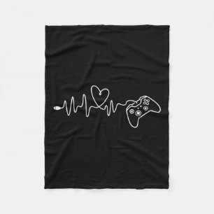 Heartbeat - Console Gaming Game Lover Pc Video Gam Fleece Blanket