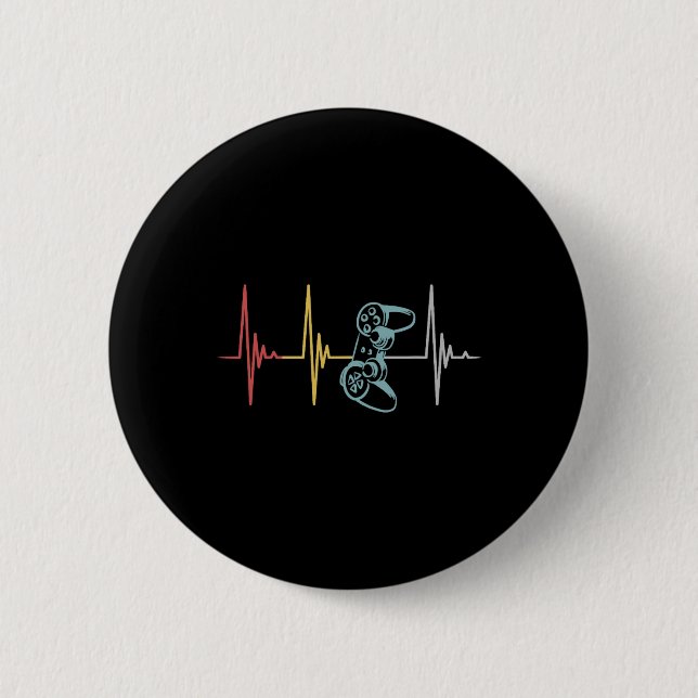 Heartbeat Controller For Nerd Multiplayer Gaming  2 Inch Round Button (Front)