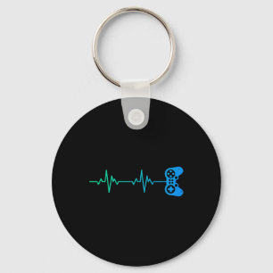 Heartbeat Cool Video Game Controller For Nerdy Gam Keychain