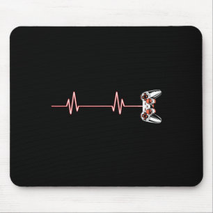 Heartbeat Cool Video Game Controller For Nerdy Gam Mouse Pad