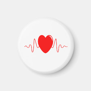 Heartbeat design magnet