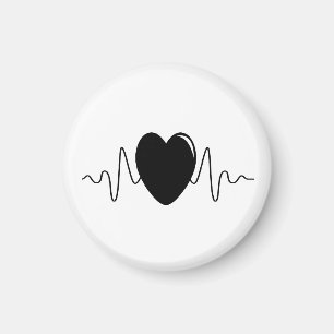 Heartbeat design magnet