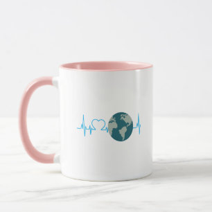 Heartbeat Earth Day Environmental Awareness Mug