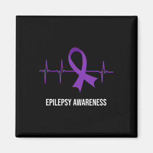 Heartbeat Ecg Design Epilepsy Awareness  Magnet