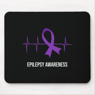 Heartbeat ECG Design Epilepsy Awareness  Mouse Pad