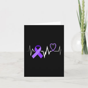 Heartbeat Epilepsy Ribbon Epilepsy Disorder Awaren Card