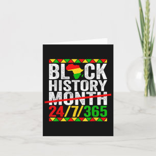 Heartbeat Fist Black History Month African America Card
