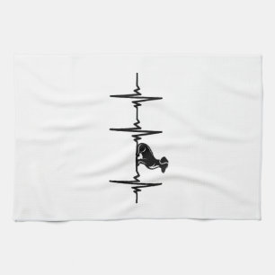Heartbeat For Loyal Dachshund Dogs Kitchen Towel