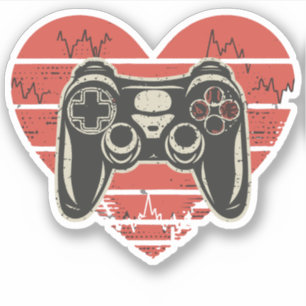 Heartbeat Gamer Video Games Vacation Valentine Day