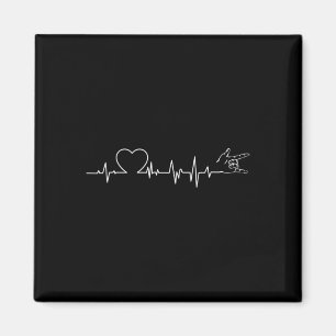 Heartbeat Hand Sign Language Hearing Loss Awarenes Magnet