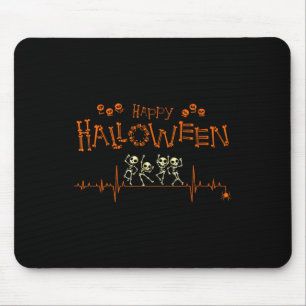 Heartbeat Happy Halloween Doctor Nurse Mouse Pad