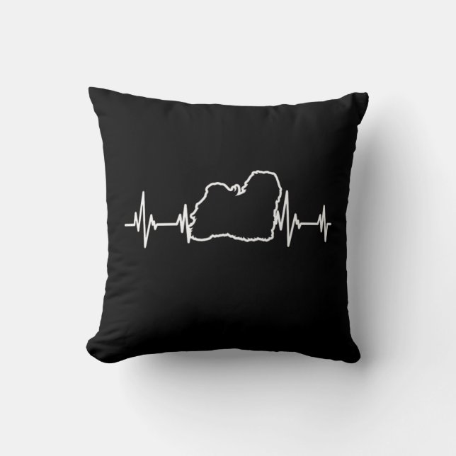 Heartbeat Havanese Dog Owner Dog Lover Gift Throw Pillow (Front)