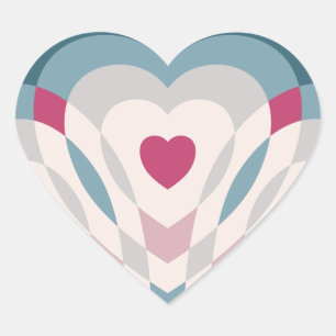 Heartbeat Heart Sticker