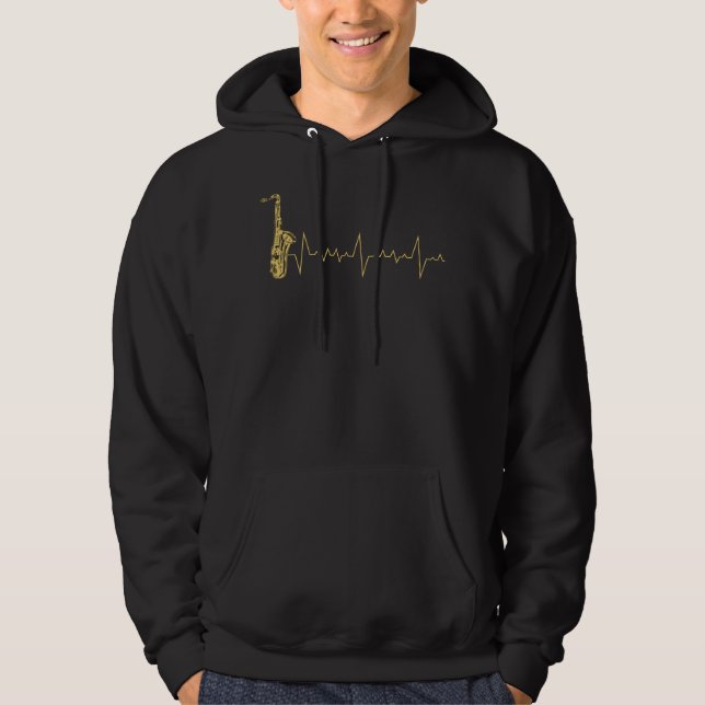 Heartbeat Jazz Music Hoodie (Front)
