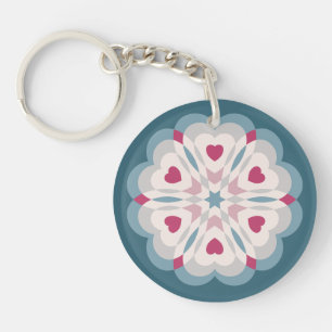 Heartbeat Kaleidoscope Keychain