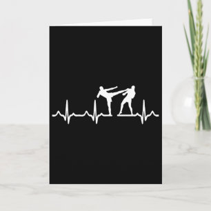 Heartbeat Kickboxing Shirt Kick Boxing Karate Tee  Card