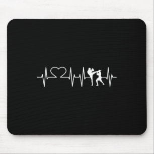 Heartbeat Kickboxing Shirt Kick Boxing Karate Tee Mouse Pad