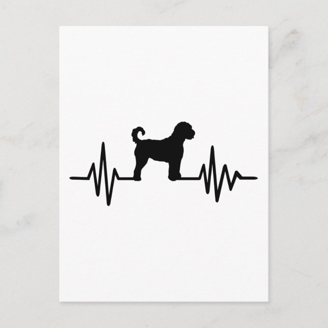 Heartbeat Labradoodle Postcard (Front)
