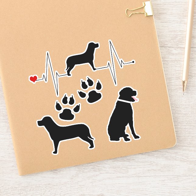 Heartbeat Labrador Dog Silhouette Collection (Notebook)