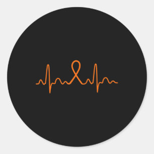Heartbeat Leukaemia Cancer Leukaemia Support Gif Classic Round Sticker
