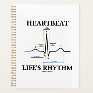 Heartbeat Life's Rhythm ECG EKG Electrocardiogram Planner