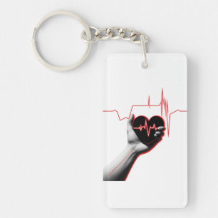 Heartbeat Love Design – Hand Holding Heart 