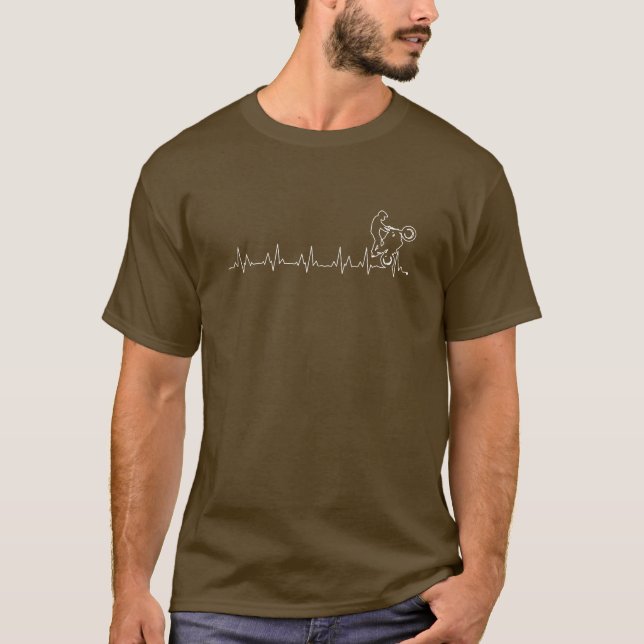 Heartbeat Motorcycle T-Shirt (Front)