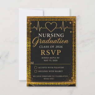 Heartbeat Nursing Graduation RSVP Card 2026   Medi