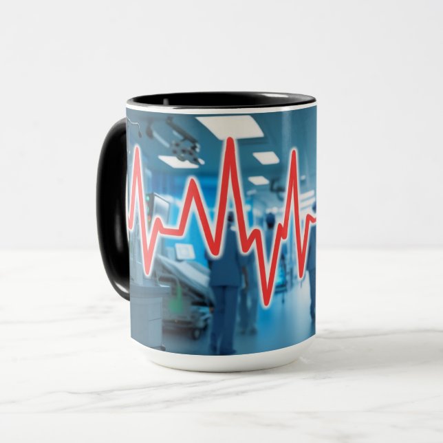 Heartbeat of a Hospital Mug (Front Left)