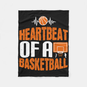 Heartbeat Of Basketball  Fleece Blanket