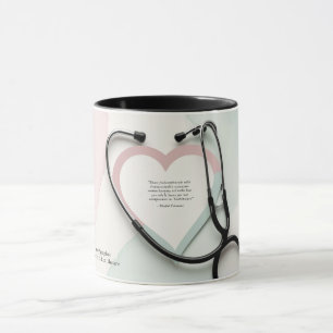 Heartbeat of Care: Heart and Stethoscope Mug