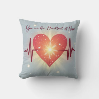 Heartbeat of Hope 2 Throw Pillow
