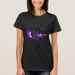 Heartbeat Opioid Ribbon Opioid Overdose Awareness T-Shirt