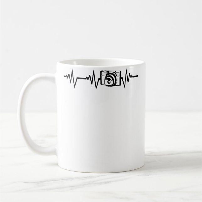 Heartbeat Photographer Camera Photography Coffee Mug (Left)