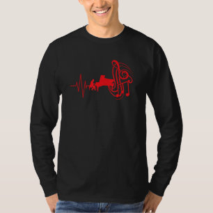 Heartbeat Piano Player Pianist Musician Musical In T-Shirt